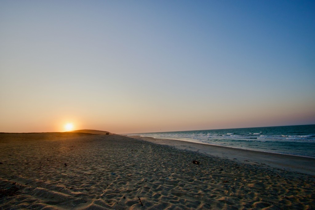 Plage de Preá au soleil couchant, Ceará, Brésil